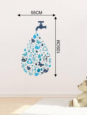 Rawpockets Wall Decals ' Save Energy Go Green Wall Sticker ' Wall stickers (PVC Vinyl) Multicolour - 15733681 - Standard Image - 2