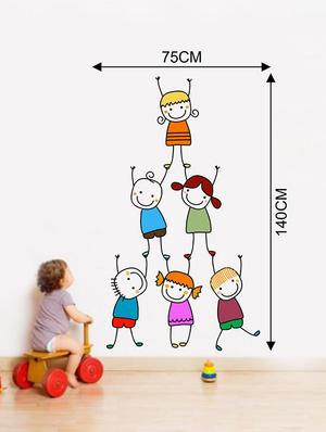 Rawpockets Wall Decals ' Kids Pencil Drawing Wall Sticker ' Wall stickers (PVC Vinyl) Multicolour - 15733687 - Standard Image - 2