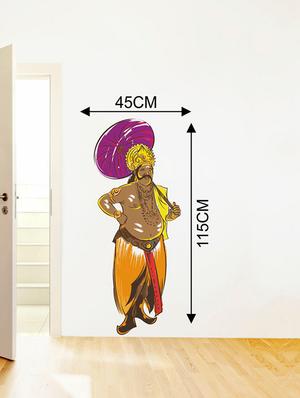 Rawpockets Wall Decals ' Maharaja Wall Sticker ' Wall stickers (PVC Vinyl) Multicolour - 15733688 - Standard Image - 2