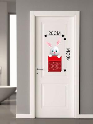 Rawpockets Wall Decals ' Rabbit Post Box Wall Sticker ' Wall stickers (PVC Vinyl) Multicolour - 15733692 - Standard Image - 2