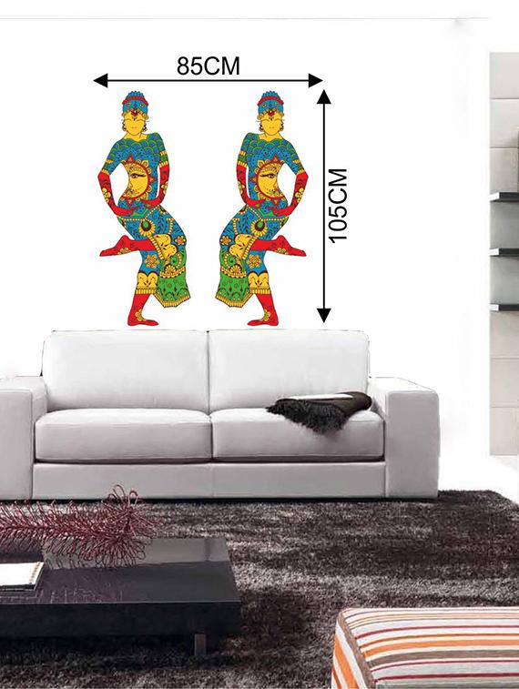 Rawpockets Wall Decals ' Decorative Classical Dance Wall Sticker ' Wall stickers (PVC Vinyl) Multicolour - 15733721 - Zoom Image - 2