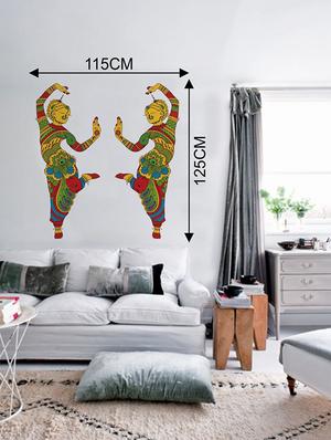 Rawpockets Wall Decals ' Indian Classical Dance Decorative Wall Sticker ' Wall stickers (PVC Vinyl) Multicolour - 15733722 - Standard Image - 2
