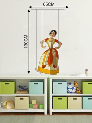 Rawpockets Wall Decals ' Sattriya Puppet Dance ' Wall stickers (PVC Vinyl) Multicolour - 15733731 - Standard Image - 2