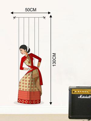 Rawpockets Wall Decals ' Bihu Puppet Dance ' Wall stickers (PVC Vinyl) Multicolour - 15733732 - Standard Image - 2