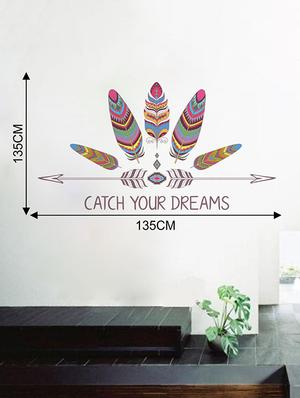 Rawpockets Wall Decals ' Catch Your Dreams ' Wall stickers (PVC Vinyl) Multicolour - 15733741 - Standard Image - 2