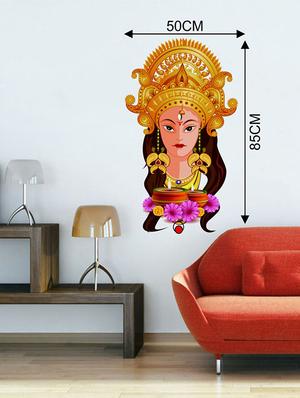 Rawpockets Wall Decals ' Goddess Kali Devi ' Wall stickers (PVC Vinyl) Multicolour - 15733743 - Standard Image - 2