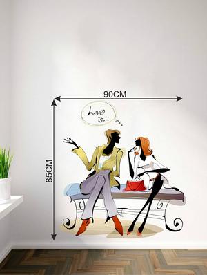 Rawpockets Wall Decals ' Love Couples ' Wall stickers (PVC Vinyl) Multicolour - 15733755 - Standard Image - 2