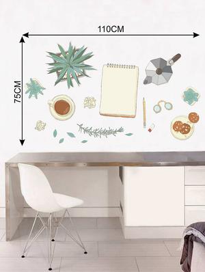 Rawpockets Wall Decals ' Tea Time ' Wall stickers (PVC Vinyl) Multicolour - 15733756 - Standard Image - 2