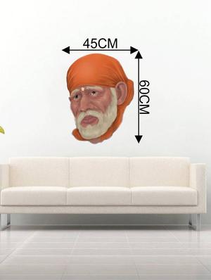 Rawpockets Wall Decals ' Sai Baba God ' Wall stickers (PVC Vinyl) Multicolour - 15733758 - Standard Image - 2