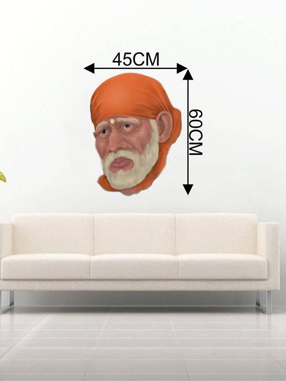 Rawpockets Wall Decals ' Sai Baba God ' Wall stickers (PVC Vinyl) Multicolour - 15733758 - Zoom Image - 2