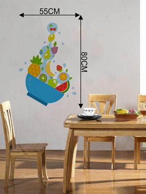 Rawpockets Wall Decals ' Decorative Fruit Bowl ' Wall stickers (PVC Vinyl) Multicolour - 15733763 - Standard Image - 2