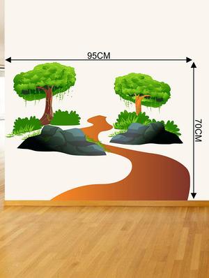 Rawpockets Wall Decals ' Way to Jungle ' Wall stickers (PVC Vinyl) Multicolour - 15733767 - Standard Image - 2
