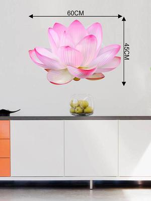 Rawpockets Wall Decals ' Divine Lotus Flower ' Wall stickers (PVC Vinyl) Multicolour - 15733770 - Standard Image - 2