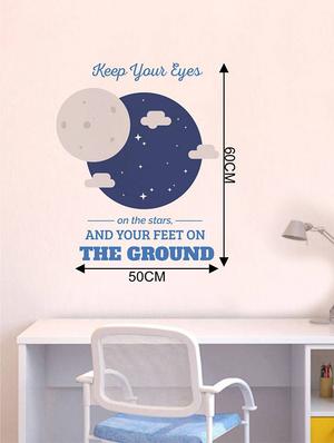 Rawpockets Wall Decals ' Keep Your Eyes on the Star Quote ' Wall stickers (PVC Vinyl) Multicolour - 15733781 - Standard Image - 2