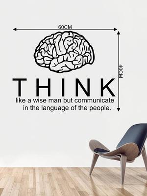 Rawpockets Wall Decals ' Think Quote ' Wall stickers (PVC Vinyl) Multicolour - 15733786 - Standard Image - 2