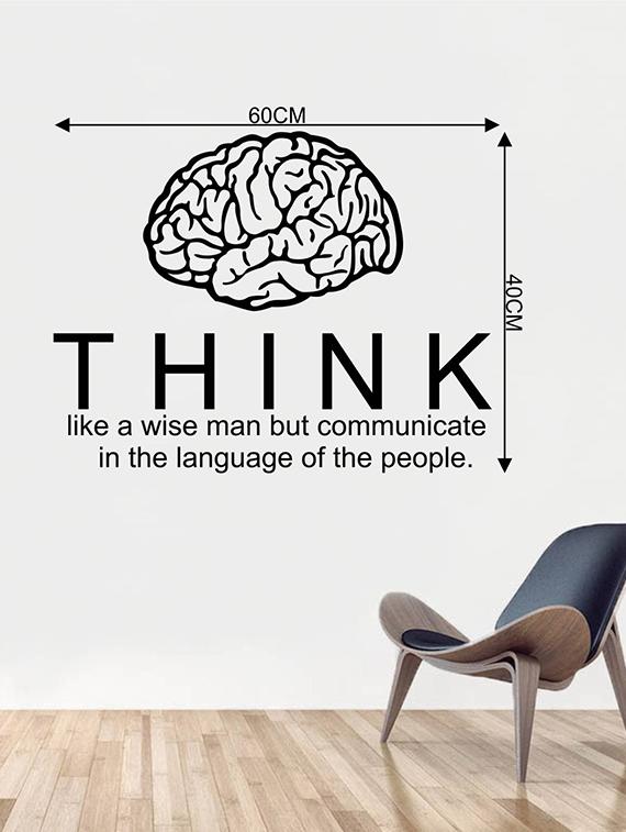 Rawpockets Wall Decals ' Think Quote ' Wall stickers (PVC Vinyl) Multicolour - 15733786 - Zoom Image - 2