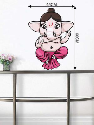 Rawpockets Wall Decals ' God Baby Ganesha ' Wall stickers (PVC Vinyl) Multicolour - 15733788 - Standard Image - 2