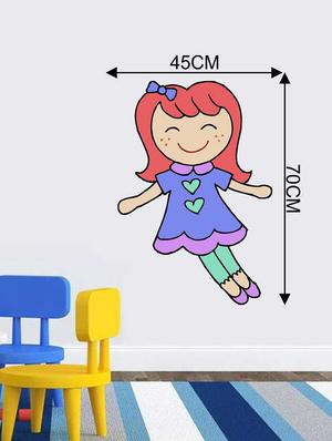 Rawpockets Wall Decals ' Cute Girl ' Wall stickers (PVC Vinyl) Multicolour - 15733790 - Standard Image - 2
