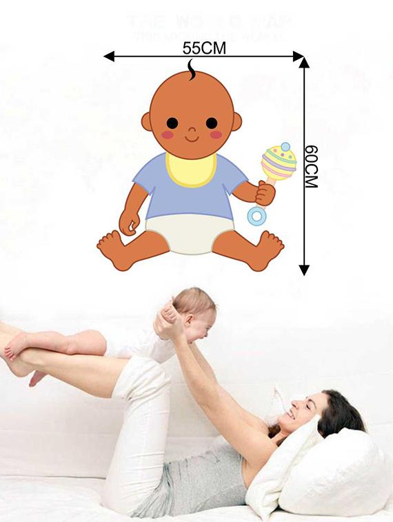 Rawpockets Wall Decals ' Cute Baby ' Wall stickers (PVC Vinyl) Multicolour - 15733791 - Zoom Image - 2