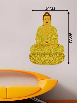 Rawpockets Wall Decals ' God Buddha Meditation ' Wall stickers (PVC Vinyl) Multicolour - 15733793 - Standard Image - 2