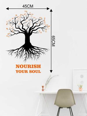 Rawpockets Wall Decals ' " Nourish Your Soul " Tree and Quote ' Wall stickers (PVC Vinyl) Multicolour - 15733795 - Standard Image - 2