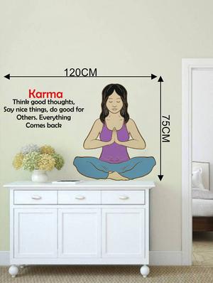 Rawpockets Wall Decals ' Power of Karma ' Wall stickers (PVC Vinyl) Multicolour - 15733798 - Standard Image - 2