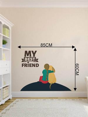 Rawpockets Wall Decals ' Best Friend - Doggie ' Wall stickers (PVC Vinyl) Multicolour - 15733799 - Standard Image - 2