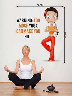 Rawpockets Wall Decals ' Hot Yoga ' Wall stickers (PVC Vinyl) Multicolour - 15733816 - Standard Image - 2