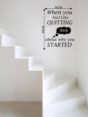 Rawpockets Wall Decals ' Quote About Think ' Wall stickers (PVC Vinyl) Multicolour - 15733817 - Standard Image - 2