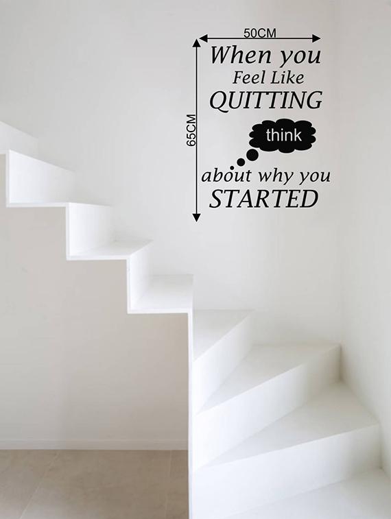 Rawpockets Wall Decals ' Quote About Think ' Wall stickers (PVC Vinyl) Multicolour - 15733817 - Zoom Image - 2