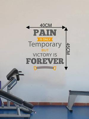 Rawpockets Wall Decals ' Pain is Temporary Quote ' Wall stickers (PVC Vinyl) Multicolour - 15733825 - Standard Image - 2