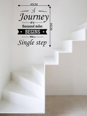 Rawpockets Wall Decals ' Quote on Journey ' Wall stickers (PVC Vinyl) Multicolour - 15733827 - Standard Image - 2