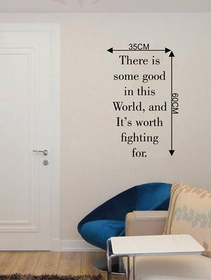 Rawpockets Wall Decals ' Worth Fighting For Quote ' Wall stickers (PVC Vinyl) Multicolour - 15733833 - Standard Image - 2