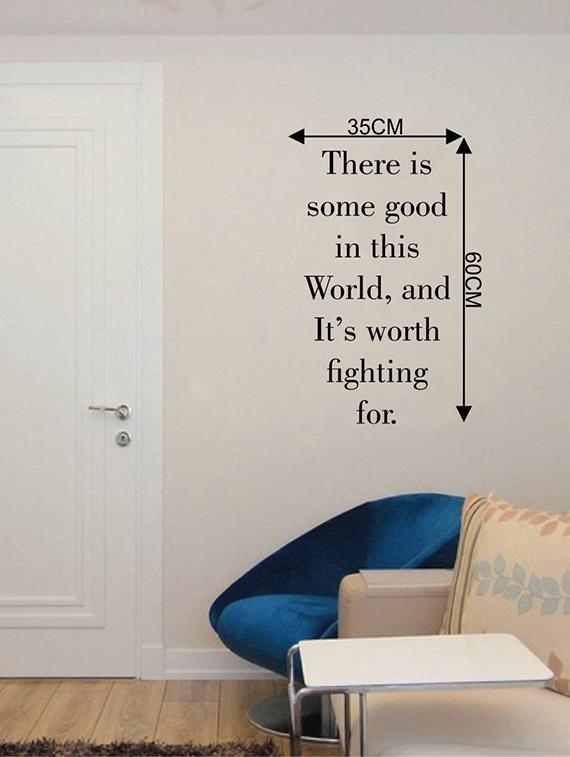 Rawpockets Wall Decals ' Worth Fighting For Quote ' Wall stickers (PVC Vinyl) Multicolour - 15733833 - Zoom Image - 2