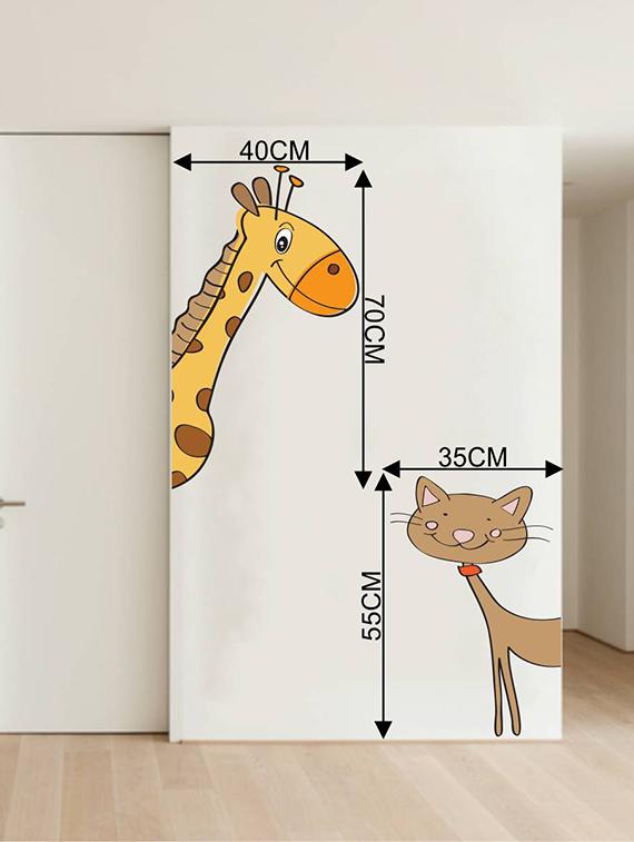 Rawpockets Wall Decals ' Living Room : Animals Decorative ' Wall stickers (PVC Vinyl) Multicolour - 15733838 - Zoom Image - 2