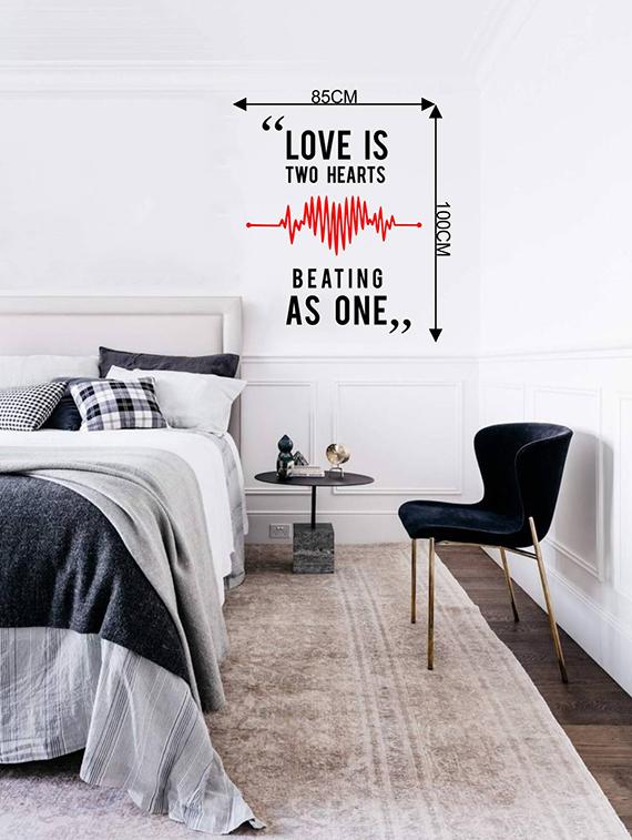 Rawpockets Wall Decals ' Love Quote ' Wall stickers (PVC Vinyl) Multicolour - 15733845 - Zoom Image - 2