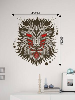 Rawpockets Wall Decals ' Modern Art Lion ' Wall stickers (PVC Vinyl) Multicolour - 15733854 - Standard Image - 2