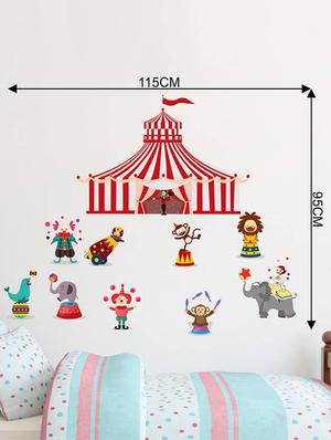 Rawpockets Wall Decals ' Kids Room : Circus Story ' Wall stickers (PVC Vinyl) Multicolour - 15733856 - Standard Image - 2