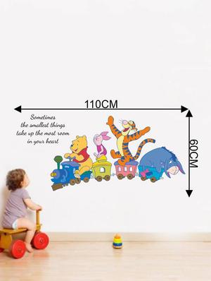 Rawpockets Wall Decals ' Kids Room : Animals on Baby Train and Quote ' Wall stickers (PVC Vinyl) Multicolour - 15733859 - Standard Image - 2