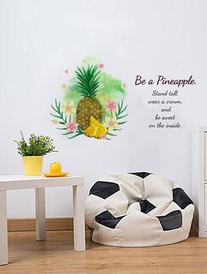 Rawpockets Wall Decals ' Be a Pineapple ' Quote ' Wall stickers (PVC Vinyl) Multicolour - 15733865 - Standard Image - 2