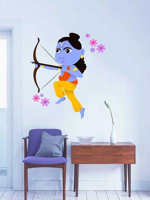 Rawpockets Wall Decals ' Hindu God Lord Ram ' Wall stickers (PVC Vinyl) Multicolour - 15733870 - Standard Image - 2