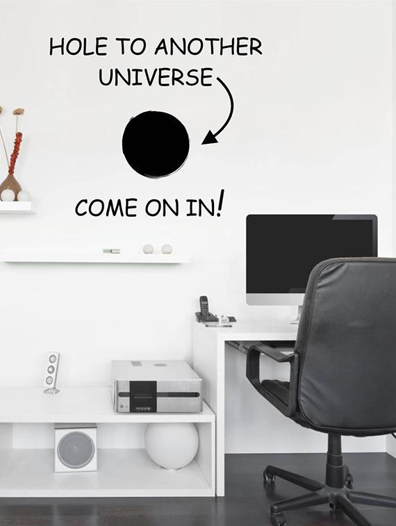 Rawpockets Wall Decals ' Living Room Another Universe Gateway ' Wall stickers (PVC Vinyl) Multicolour - 15733872 - Zoom Image - 2