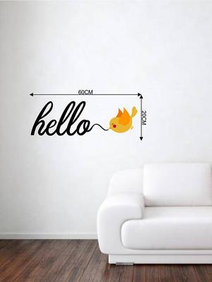 Rawpockets Wall Decals ' Hello Bird ' Wall stickers (PVC Vinyl) Multicolour - 15733874 - Standard Image - 2