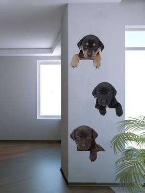 Rawpockets Wall Decals ' Living Room Dog Pose ' Wall stickers (PVC Vinyl) Multicolour - 15733881 - Standard Image - 2