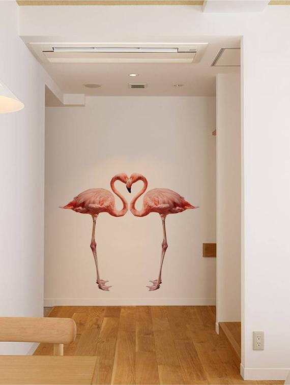 Rawpockets Wall Decals ' Bed Room Pink Flamingo ' Wall stickers (PVC Vinyl) Multicolour - 15733889 - Zoom Image - 2