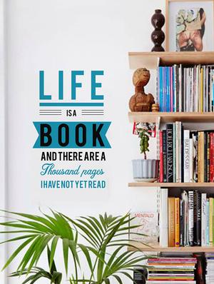 Rawpockets Wall Decals ' Life is a Book Quote ' Wall stickers (PVC Vinyl) Multicolour - 15733919 - Standard Image - 2