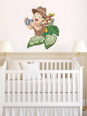 Rawpockets Wall Decals ' Cute Boy with Camera ' Wall stickers (PVC Vinyl) Multicolour - 15733920 - Standard Image - 2
