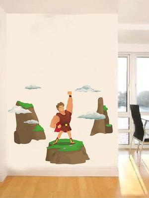 Rawpockets Wall Decals ' Super Power Man ' Wall stickers (PVC Vinyl) Multicolour - 15733924 - Standard Image - 2