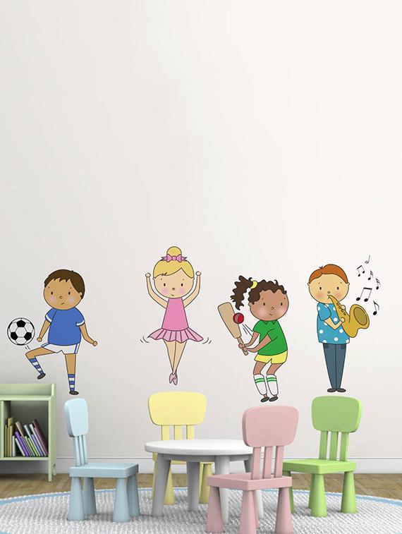 Rawpockets Wall Decals ' Kids Fun Activity ' Wall stickers (PVC Vinyl) Multicolour - 15733929 - Zoom Image - 2