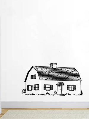 Rawpockets Wall Decals ' Beautiful Village House ' Wall stickers (PVC Vinyl) Multicolour - 15733933 - Standard Image - 2